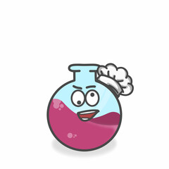 Glass Laboratory Cute Character Flat Cartoon Vector Design Illustration