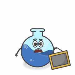 Glass Laboratory Cute Character Flat Cartoon Vector Design Illustration