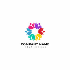colorful business community logo design