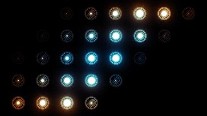 Led_Wall Light. 27_different_transitions. 60_seconds. music clip background. Flasihng light. Spot light. Concert stage light. 4K video