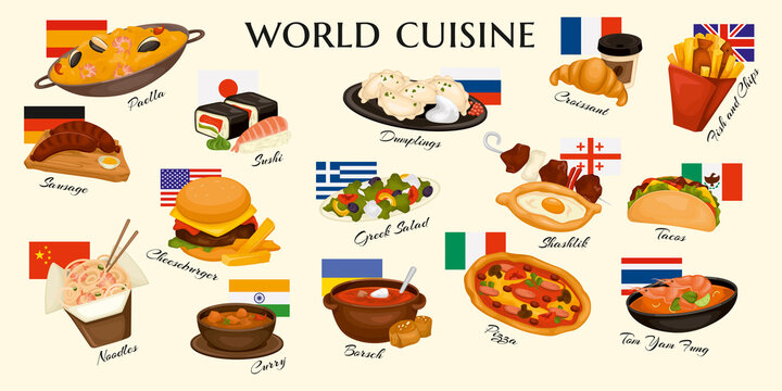 Image result for From Traditional to Trendy: Savor the Diversity of Global Cuisine with Our Recipes infographics