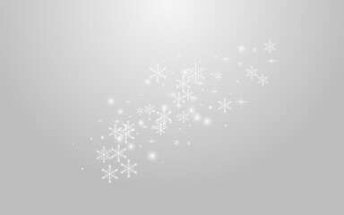 Fototapeta premium White Snowflake Vector Grey Background. Grey Glow