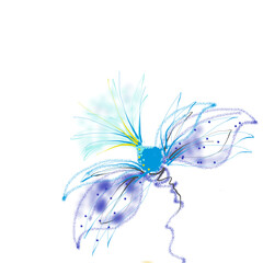 Blue fantasy flower