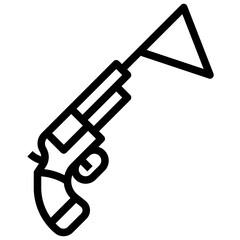 GUN 1 line icon