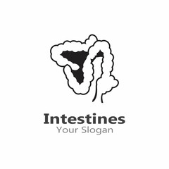 Fototapeta na wymiar Intestine Icon Vector Logo Design Template Illustration