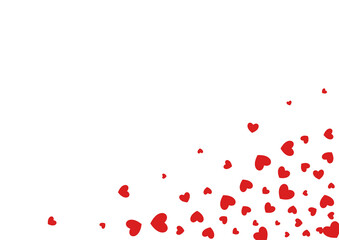 Burgundy Hearts Vector White Backgound. Wedding