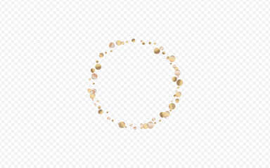 Gold Polka Paper Transparent Background.