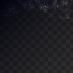 Silver Snowflake Vector Transparent Background.