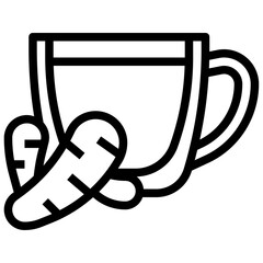 GINGER JUICE line icon