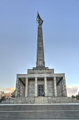 Fototapeta na wymiar Slavin monument, Bratislava, HDR Image