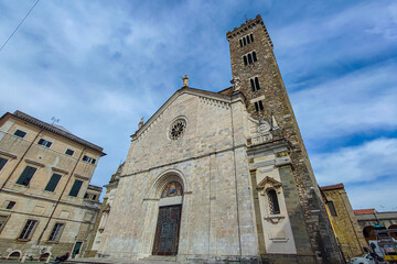 Sarzana italy pictoresque village church