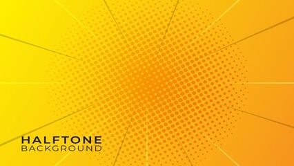 Yellow abstract gradient background with flat design comic theme