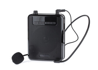 Microphone Amplifier Wireless Portable Megaphone Loudspeaker isolated on white background