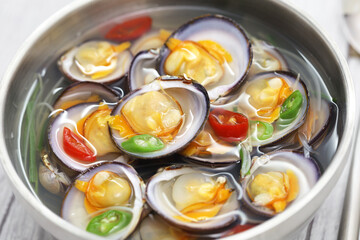 venus clam (cyclina sinensis) soup, korean food