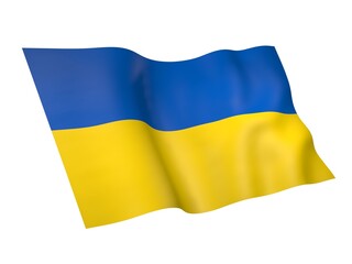 3D illustration of Russia flag Ukraine