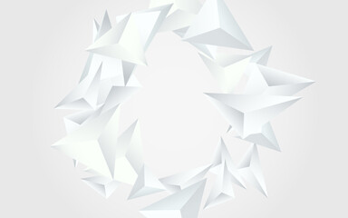 Light Triangle Trendy Vector  Gray Background.