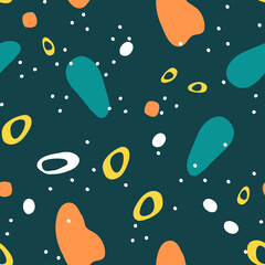 Motley Scribble Vector Seamless Pattern. Color