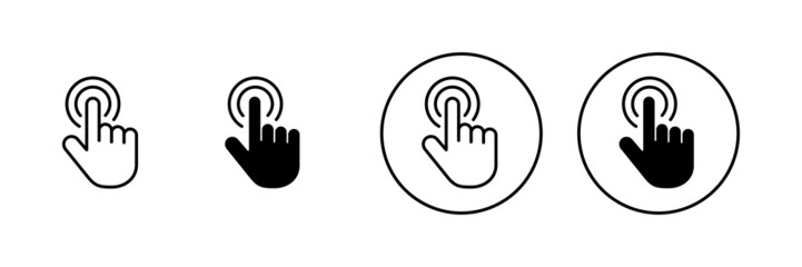 Hand cursor icons set. cursor sign and symbol. hand cursor icon clik