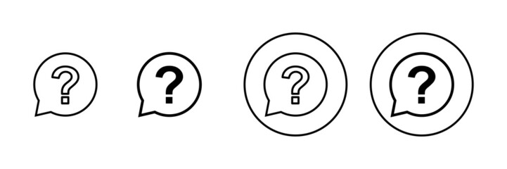 Question icons set. question mark sign and symbol