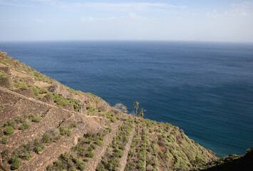 Fototapeta na wymiar Landscape of La Gomera Nature on a sunny day. Canary Islands View