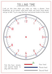 Children Learning Printable - Telling Time