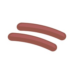 Sausages fresh vector object isolated