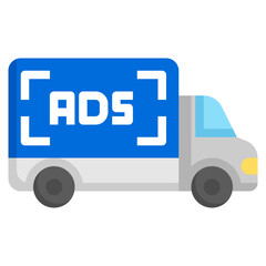 CAR AD flat icon