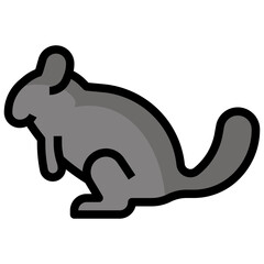 Fototapeta premium CHINCHILLA Filled Outline
