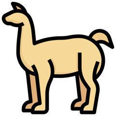 LLAMA Filled Outline