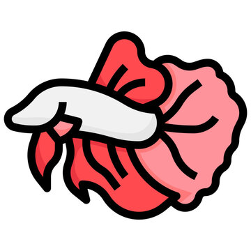 recommend clip art: BETTA FISH Filled Outline