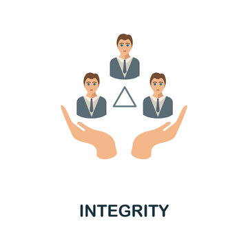 Integrity flat icon. Colored element sign from company value collection. Flat Integrity icon sign for web design, infographics and more.
