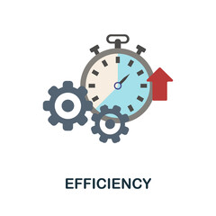 Efficiency flat icon. Colored element sign from company value collection. Flat Efficiency icon sign for web design, infographics and more.