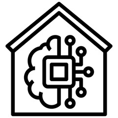 HOME INTELLIGENCE line icon