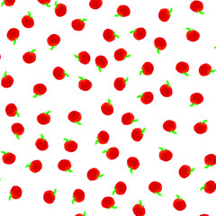 seamless pattern with red apples