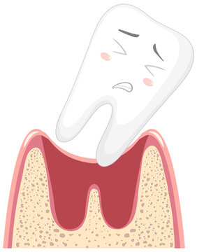 sad cartoon tooth falling out clip art preview