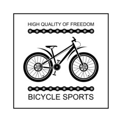 Bike. Vector image of sports, mountain, road transport. Cycling. 