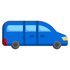 MINIVAN flat icon