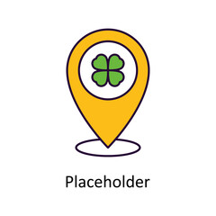 Placeholder Vector Filled Outline Icon Design illustration. St Patrick's Day Symbol on White background EPS 10 File