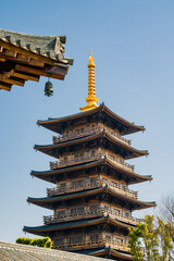 Detail view of the traditional Chinese architecture in Baoshan temple, an antique Buddhism temple...