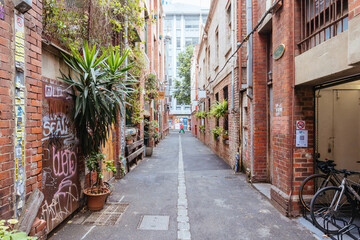 Obraz premium Warburton Lane Detail in Melbourne Australia