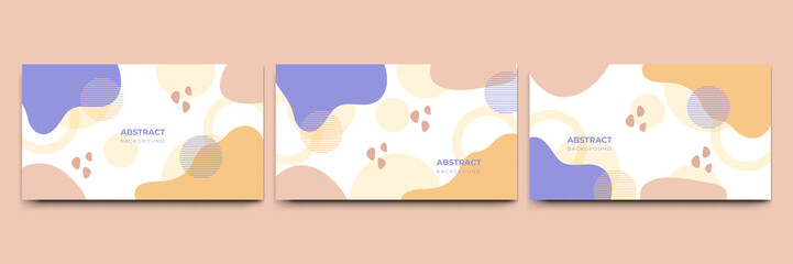 Abstract colorful Memphis flat geometric shapes background. Abstract composition with lines square dot triangle circle and wavy flat style. Design for poster, presentation, card, cover, banner.