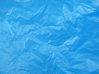 blue plastic bag texture, crumpled background