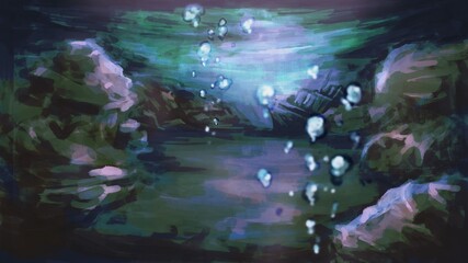 暗く冷たい海の底