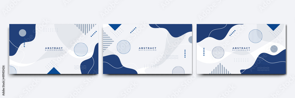 Poster abstract colorful memphis flat geometric shapes background. abstract composition with lines square d