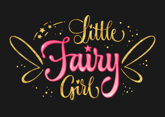 Poster with text Little Fairy Girl