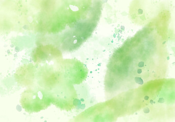 Fototapeta na wymiar Bright green hand painting with blank space or graphic set in green on a spring day green.