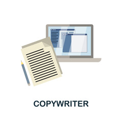 Copywriter flat icon. Colored element sign from creative professions collection. Flat Copywriter icon sign for web design, infographics and more.