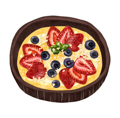 スムージーボウル　マンゴー、ベリー、ココナッツ、苺、ブルーベリー
Smoothie Bowl