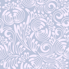 seamless grey pattern with flowers