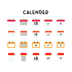 icon set of calendar for website, proposal, and presentation